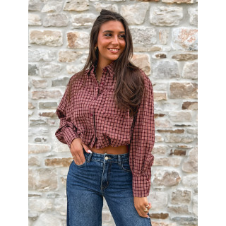 Crop chemise Nesta - Bordeaux