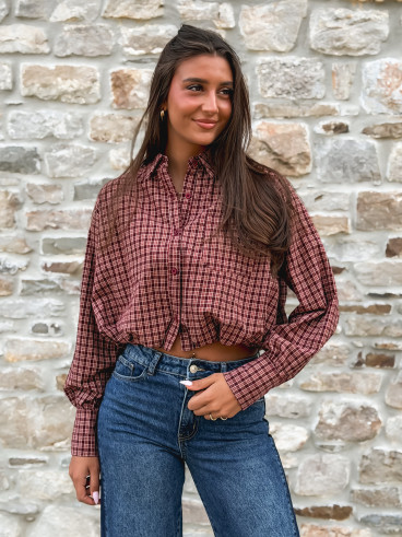 Crop chemise Nesta - Bordeaux