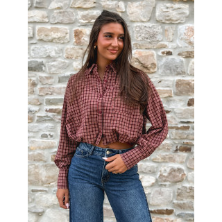 Crop chemise Nesta - Bordeaux