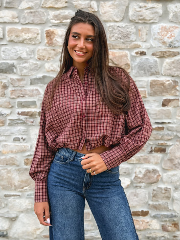 Crop chemise Nesta - Bordeaux