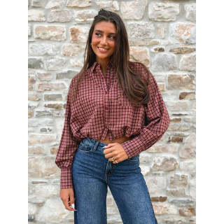 Crop chemise Nesta - Bordeaux