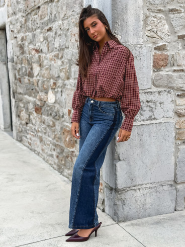 Crop chemise Nesta - Bordeaux