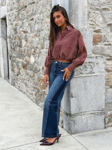Crop chemise Nesta - Bordeaux
