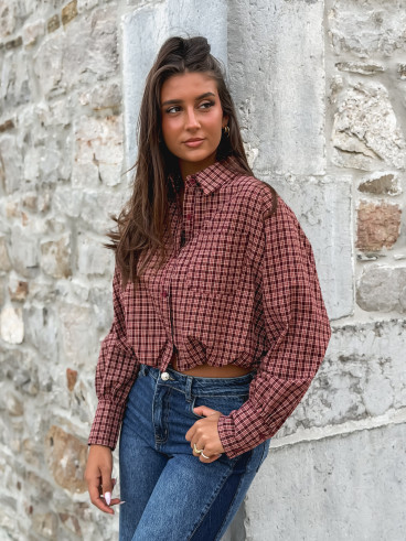 Crop chemise Nesta - Bordeaux