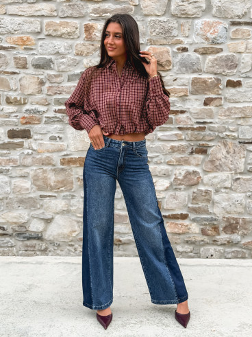 Crop chemise Nesta - Bordeaux