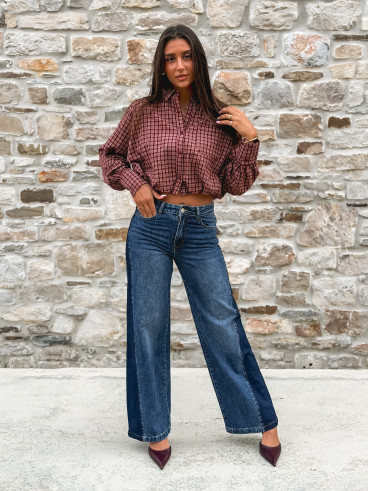 Crop chemise Nesta - Bordeaux