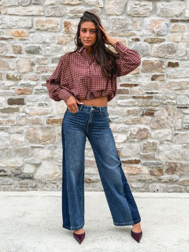 Crop chemise Nesta - Bordeaux