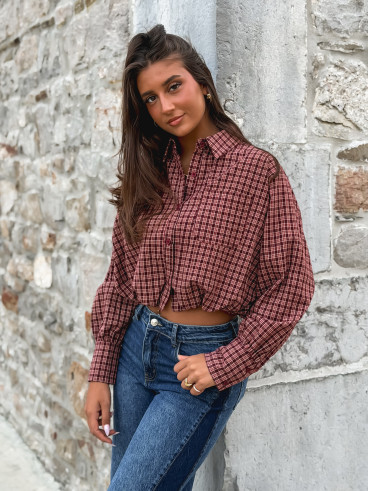 Crop chemise Nesta - Bordeaux
