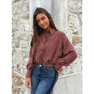 Crop chemise Nesta - Bordeaux
