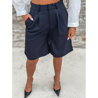 Bermuda ligné Salomé - Bleu marine