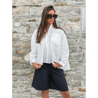Bermuda ligné Salomé - Bleu marine
