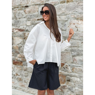 Bermuda ligné Salomé - Bleu marine