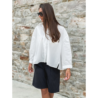 Bermuda ligné Salomé - Bleu marine