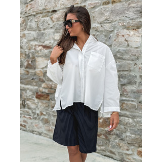 Bermuda ligné Salomé - Bleu marine