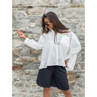 Bermuda ligné Salomé - Bleu marine