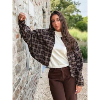 Veste à carreaux Santina - Chocolat