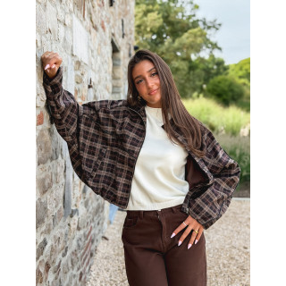 Veste à carreaux Santina - Chocolat