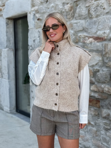 Gilet Licia - Beige foncé Gilet Licia - Beige foncé