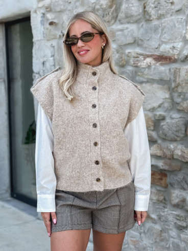 Gilet Licia - Beige foncé Gilet Licia - Beige foncé