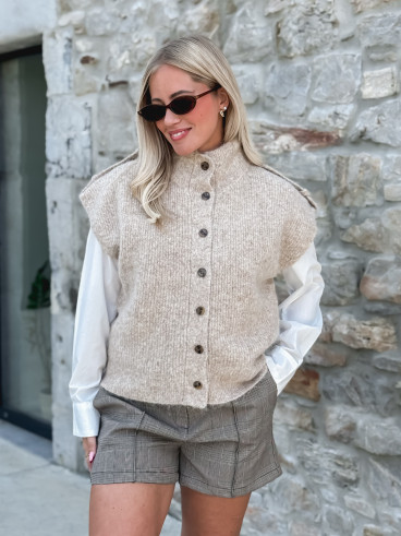 Gilet Licia - Beige foncé Gilet Licia - Beige foncé