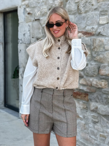 Gilet Licia - Beige foncé Gilet Licia - Beige foncé
