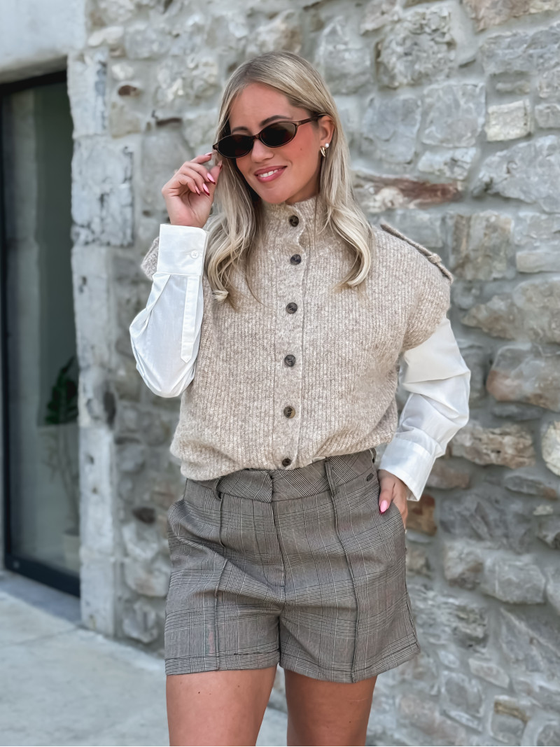 Gilet Licia - Beige foncé Gilet Licia - Beige foncé