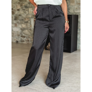 Pantalon à pois Kaléna - Noir