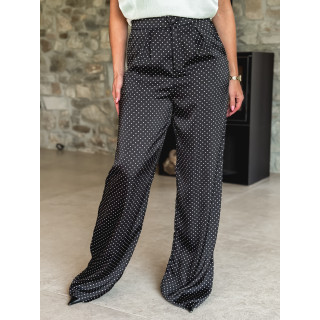 Pantalon à pois Kaléna - Noir
