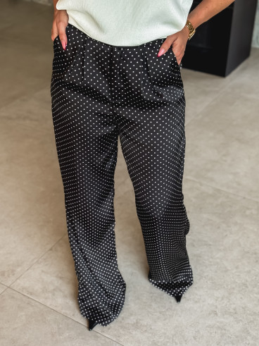 Pantalon à pois Kaléna - Noir