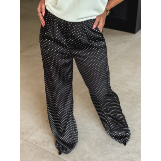 Pantalon à pois Kaléna - Noir