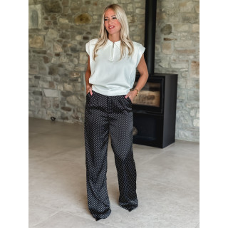 Pantalon à pois Kaléna - Noir