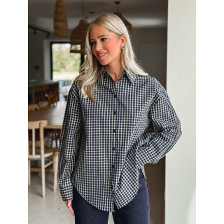 Chemise à carreaux Célyna - Bleu marine