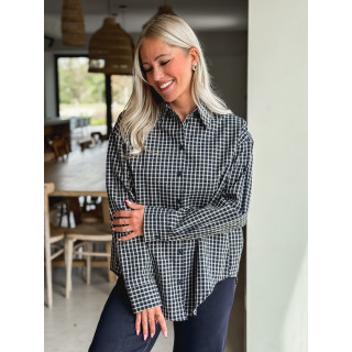 Chemise à carreaux Célyna - Bleu marine