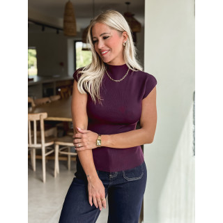 Blouse sans manches Anouk - Bordeaux