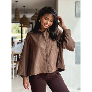 Chemise à carreaux Loulia - Chocolat