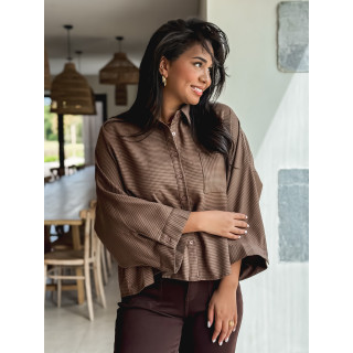 Chemise à carreaux Loulia - Chocolat