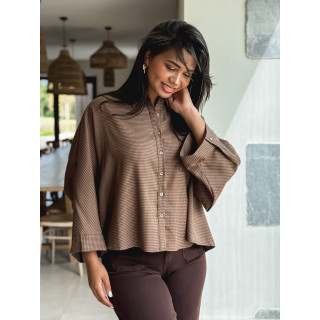 Chemise à carreaux Loulia - Chocolat