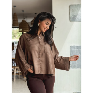 Chemise à carreaux Loulia - Chocolat
