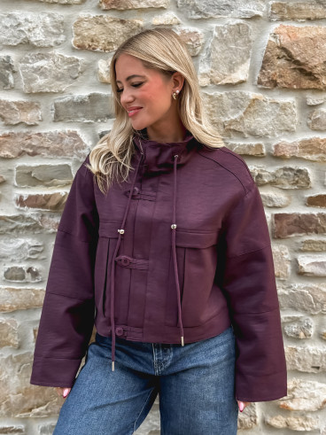 Veste courte Jaëlys - Aubergine