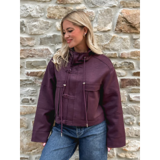 Veste courte Jaëlys - Aubergine