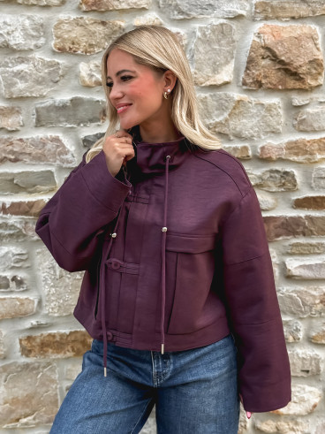 Veste courte Jaëlys - Aubergine
