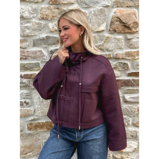 Veste courte Jaëlys - Aubergine