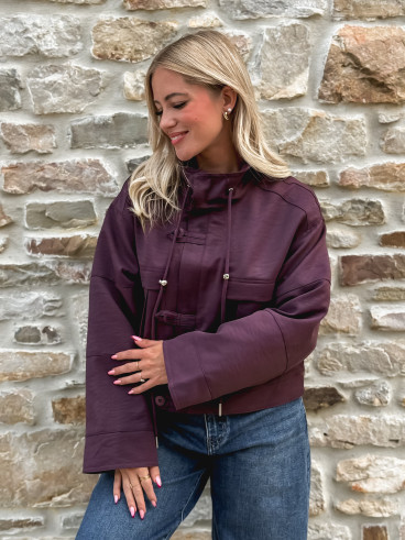 Veste courte Jaëlys - Aubergine