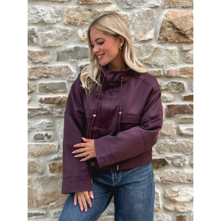 Veste courte Jaëlys - Aubergine