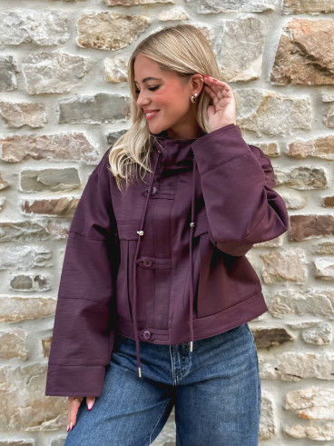 Veste courte Jaëlys - Aubergine