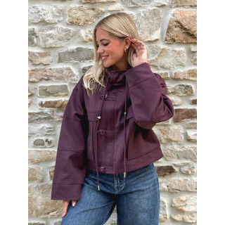 Veste courte Jaëlys - Aubergine