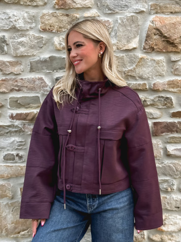 Veste courte Jaëlys - Aubergine