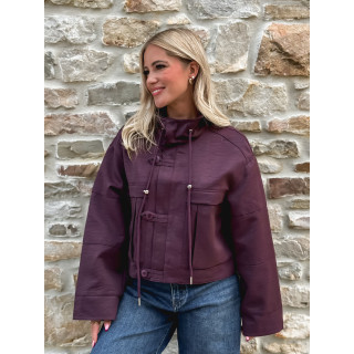 Veste courte Jaëlys - Aubergine