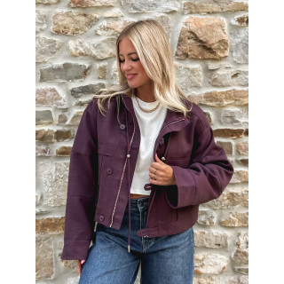Veste courte Jaëlys - Aubergine