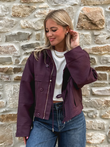 Veste courte Jaëlys - Aubergine